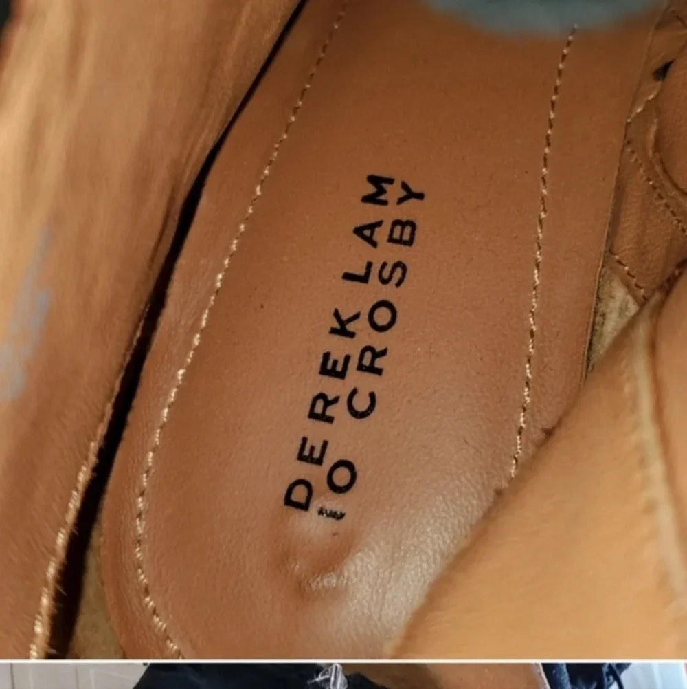 Derek Crosby Lam suede zip Wedge Comfort  booties‎ 9.5